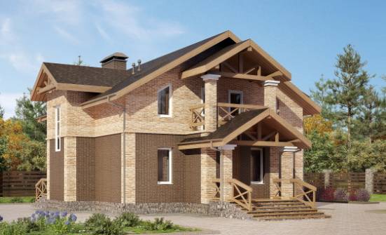 160-014-П Проект двухэтажного дома, простой коттедж из твинблока Приморско-Ахтарск | Проекты домов от House Expert