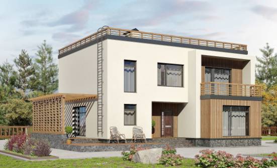 215-002-Л Проект двухэтажного дома, современный дом из поризованных блоков Абинск | Проекты домов от House Expert