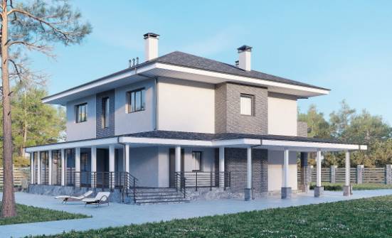 250-004-Л Проект двухэтажного дома, огромный загородный дом из бризолита Сочи | Проекты домов от House Expert
