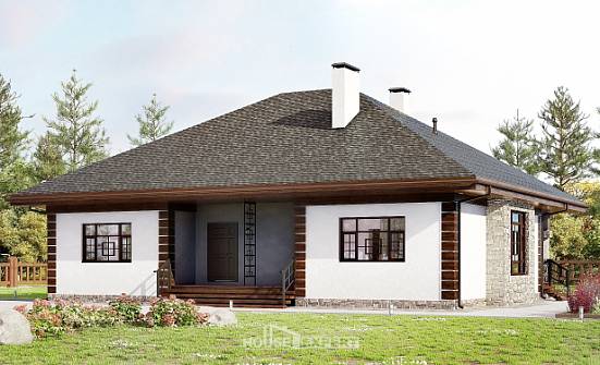 135-003-П Проект одноэтажного дома, скромный коттедж из бризолита Новокубанск | Проекты домов от House Expert