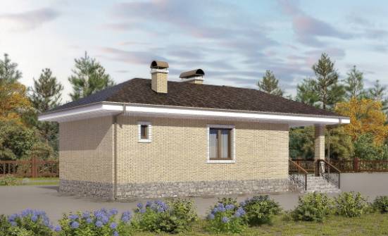 040-002-П Проект бани из газосиликатных блоков Тихорецк | Проекты одноэтажных домов от House Expert