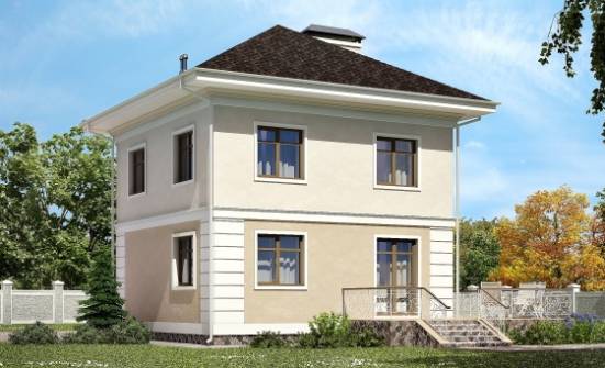 090-003-Л Проект двухэтажного дома, компактный загородный дом из арболита Геленджик | Проекты домов от House Expert