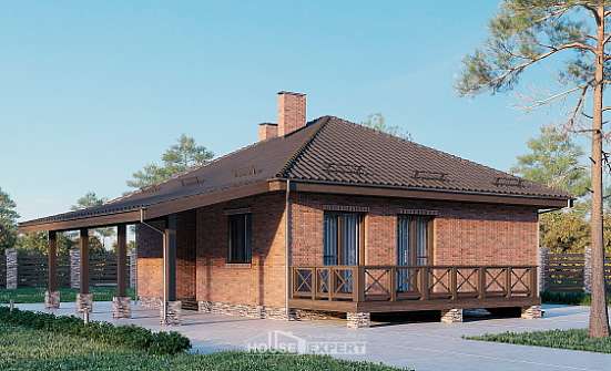 070-006-Л Проект одноэтажного дома, компактный загородный дом из твинблока Сочи | Проекты домов от House Expert