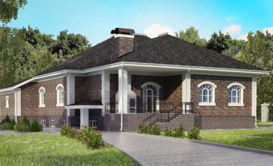 490-001-П Проект трехэтажного дома с мансардным этажом, гараж, уютный дом из кирпича Белореченск | Проекты домов от House Expert