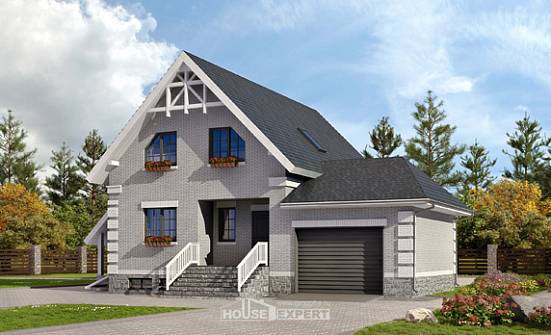 200-009-П Проект трехэтажного дома с мансардой, гараж, современный домик из поризованных блоков Апшеронск | Проекты домов от House Expert