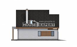 120-005-П Проект двухэтажного дома с мансардным этажом и гаражом, простой загородный дом из твинблока, Сочи