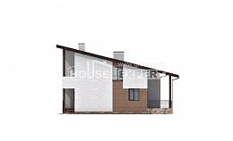 140-005-П Проект двухэтажного дома мансардой, уютный домик из блока, Краснодар