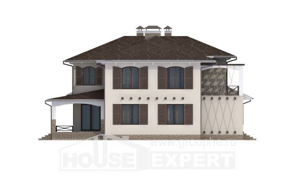 285-002-П Проект двухэтажного дома и гаражом, современный коттедж из кирпича, Анапа