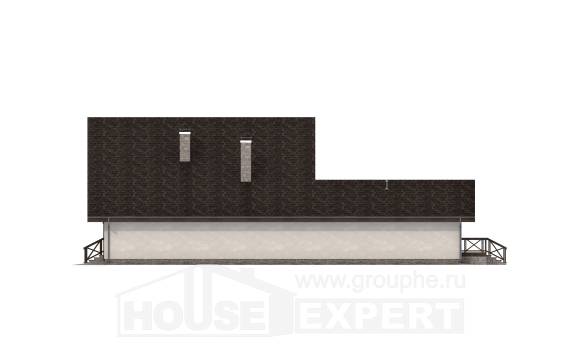 265-001-П Проект двухэтажного дома с мансардой и гаражом, уютный дом из керамзитобетонных блоков, Сочи