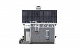 045-001-П Проект двухэтажного дома мансардой, недорогой загородный дом из блока, Ейск