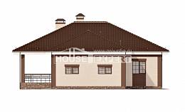 160-015-П Проект одноэтажного дома, гараж, современный домик из твинблока, Тихорецк