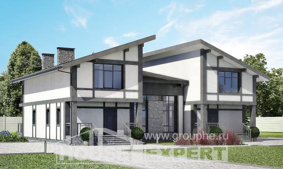 280-002-П Проект двухэтажного дома с мансардой, красивый дом из кирпича, Сочи | Проекты домов от House Expert