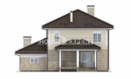 220-007-П Проект двухэтажного дома, гараж, красивый загородный дом из кирпича, Новороссийск