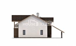 155-010-Л Проект двухэтажного дома с мансардой и гаражом, уютный загородный дом из теплоблока, Геленджик | Проекты домов от House Expert