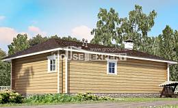 095-001-Л Проект одноэтажного дома, компактный домик из дерева, Приморско-Ахтарск