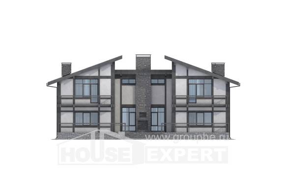 280-002-П Проект двухэтажного дома с мансардой, красивый домик из кирпича, Крымск | Проекты домов от House Expert