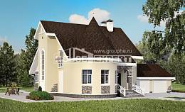 275-001-Л Проект двухэтажного дома мансардный этаж и гаражом, классический дом из кирпича, Лабинск | Проекты домов от House Expert