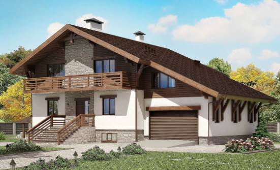 420-001-П Проект трехэтажного дома с мансардным этажом и гаражом, уютный дом из кирпича, Приморско-Ахтарск