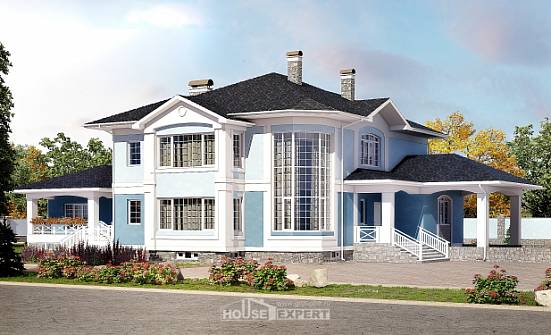 620-001-П Проект трехэтажного дома и гаражом, классический домик из газосиликатных блоков, Ейск