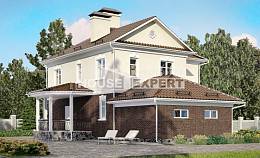 190-002-Л Проект двухэтажного дома и гаражом, просторный коттедж из арболита, Лабинск