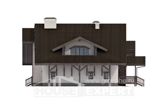 320-001-П Проект двухэтажного дома мансардой, гараж, большой дом из кирпича, Темрюк