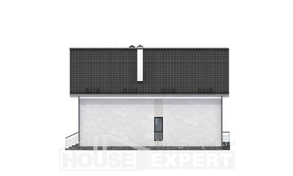 200-007-Л Проект двухэтажного дома с мансардой, гараж, красивый домик из теплоблока, Армавир