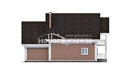 185-003-П Проект двухэтажного дома с мансардным этажом и гаражом, классический дом из арболита, Лабинск