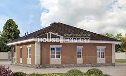100-004-П Проект одноэтажного дома, современный домик из газосиликатных блоков, Краснодар | Проекты домов от House Expert