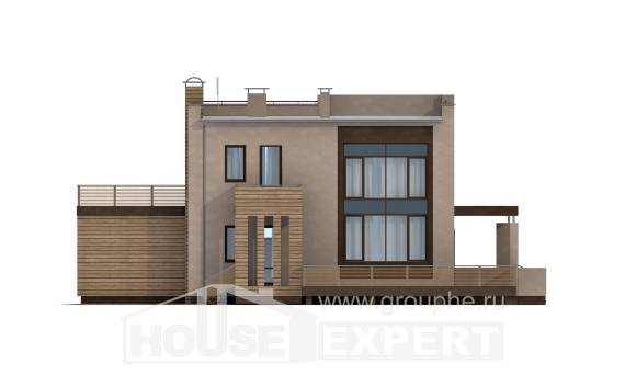 220-003-Л Проект двухэтажного дома, гараж, современный коттедж из поризованных блоков, Новокубанск