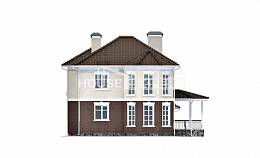 190-002-Л Проект двухэтажного дома, гараж, красивый загородный дом из пеноблока, Тимашёвск