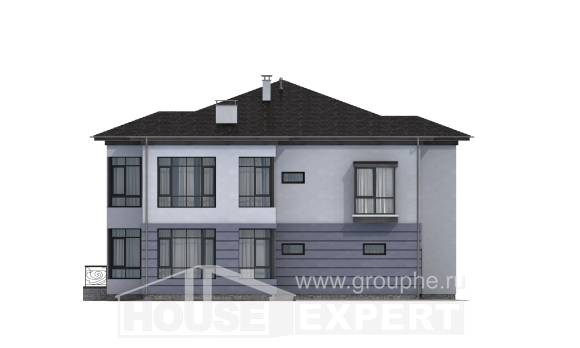 300-006-Л Проект двухэтажного дома и гаражом, классический дом из кирпича, Краснодар