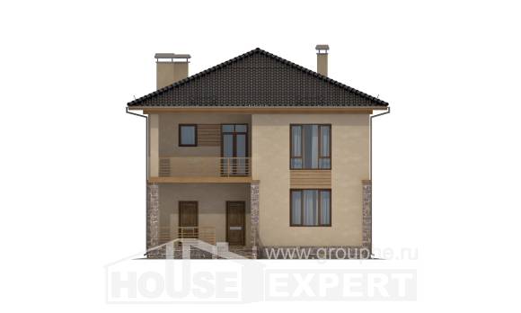 170-005-Л Проект двухэтажного дома, экономичный домик из блока, Курганинск