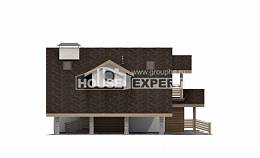 155-010-Л Проект двухэтажного дома мансардный этаж и гаражом, уютный домик из арболита, Геленджик | Проекты домов от House Expert