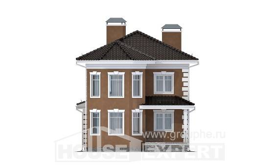 150-006-П Проект двухэтажного дома и гаражом, доступный загородный дом из блока Новокубанск | Проекты домов от House Expert