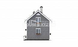 045-001-П Проект двухэтажного дома мансардный этаж, миниатюрный домик из арболита, Анапа