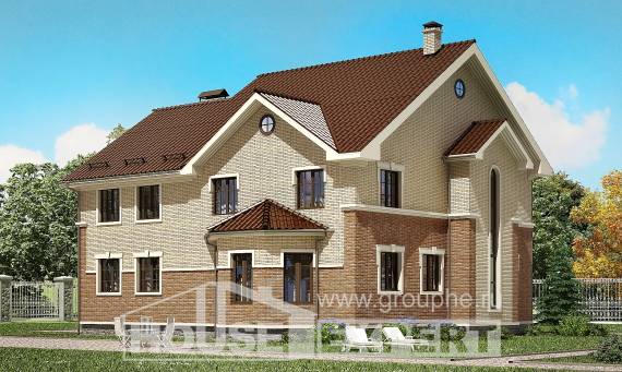 300-004-Л Проект двухэтажного дома, красивый домик из поризованных блоков, Апшеронск