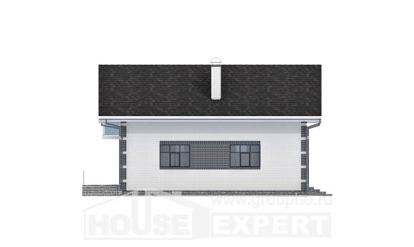 180-001-П Проект двухэтажного дома мансардный этаж, гараж, скромный дом из бризолита, Ейск