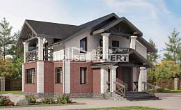 160-014-Л Проект двухэтажного дома, скромный загородный дом из пеноблока, Белореченск