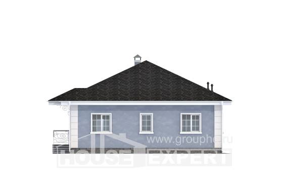 100-001-П Проект одноэтажного дома, небольшой дом из блока, Кореновск