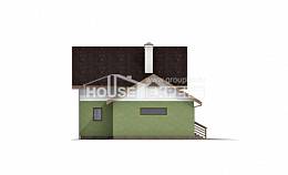120-002-П Проект двухэтажного дома с мансардным этажом и гаражом, уютный домик из арболита Геленджик | Проекты домов от House Expert