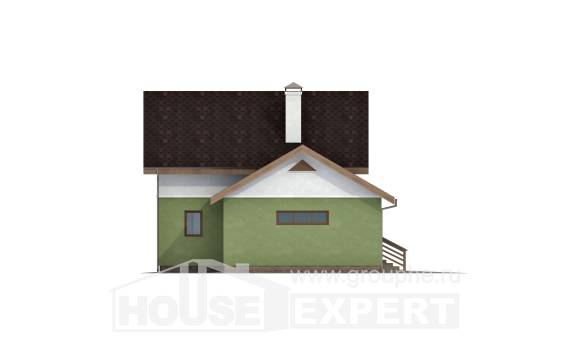 120-002-П Проект двухэтажного дома мансардный этаж и гаражом, простой дом из газосиликатных блоков, Апшеронск