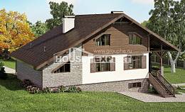 300-003-П Проект трехэтажного дома с мансардой, гараж, красивый загородный дом из кирпича, Тимашёвск