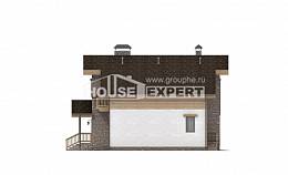 150-004-П Проект двухэтажного дома мансардой, скромный коттедж из пеноблока, Анапа