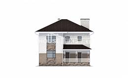 150-014-П Проект двухэтажного дома, красивый коттедж из теплоблока, Геленджик