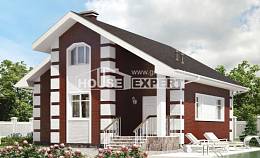 115-001-П Проект двухэтажного дома с мансардным этажом, современный загородный дом из газобетона, Кореновск