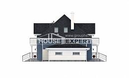 180-002-П Проект двухэтажного дома с мансардным этажом, гараж, простой домик из кирпича, Горячий Ключ