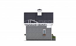 045-001-П Проект двухэтажного дома с мансардным этажом, бюджетный дом из газобетона, Крымск