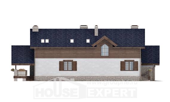 280-003-Л Проект двухэтажного дома с мансардой и гаражом, современный домик из твинблока, Апшеронск