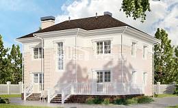 155-005-Л Проект двухэтажного дома, современный загородный дом из арболита, Приморско-Ахтарск