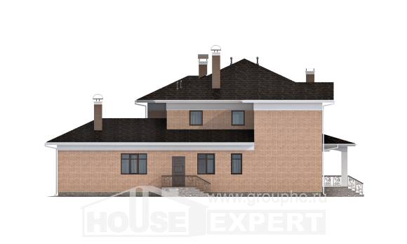 520-001-П Проект трехэтажного дома, большой дом из поризованных блоков, Кропоткин